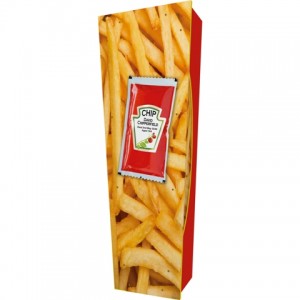 Chips & Ketchup (Heavenly Food) - Personalised Picture Coffin with Customised Design
